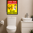 Ver imagem 3 de Quadro Decora para Banheiro "Não Tem Pontaria,Mija Sentado"