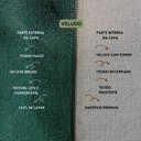 Ver imagem 3 de Capa para Almofada Drapeada em Veludo Retangular 60x40 Verde Escuro