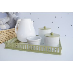 Kit Higiene Porcelanas Decoração Safari Bebê Térmica Quarto Maternidade