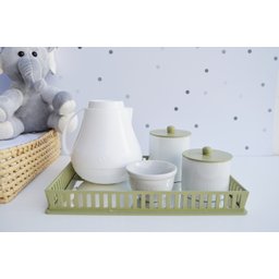 Kit Higiene Porcelanas Decoração Safari Bebê Térmica Quarto Maternidade - 2