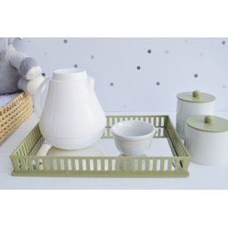 Kit Higiene Porcelanas Decoração Safari Bebê Térmica Quarto Maternidade - 3