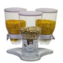 Ver imagem 2 de Dispenser de Cereais Triplo Giratório – Porta Mantimentos e Alimentos, Grãos, com 3 Potes, Ideal Par