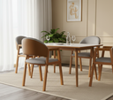 Ver imagem 3 de Kit 8 Cadeiras Sala de Jantar Allegra Cinza Encosto Curvo
