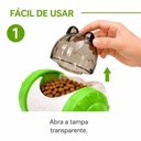 Ver imagem 2 de Brinquedo Dispensador de Ração Interativo Utimix Cães e Gatos Verde Comedouro Lento Único