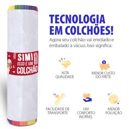 Colchão Solteiro BF D33 A Vácuo Ortopédico Espuma Certificada 88x188x17cm  - 3