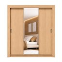 Ver imagem 5 de Guarda-Roupa Casal Multimóveis Barcelona 3 Portas de Correr com Espelho CR35402 - Madeirado
