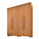 Ver imagem 2 de Guarda-roupa Solteiro Lille 4 Portas 3 Gavetas Cinamomo - Pnr Móveis