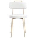 Ver imagem 5 de Kit 02 Cadeiras Decorativas Estofada Sala Jantar Barcelona Arena L02 Facto Branco - Lyam