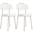 Ver imagem 1 de Kit 02 Cadeiras Decorativas Estofada Sala Jantar Barcelona Arena L02 Facto Branco - Lyam