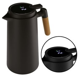Garrafa Térmica de Plástico com Termômetro Tap Preta 1l - 2