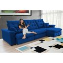 Ver imagem 2 de Sofá Coliseu Super Pillow 3,70m Azul
