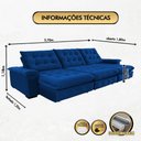 Ver imagem 3 de Sofá Coliseu Super Pillow 3,70m Azul