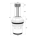 Ver imagem 4 de Reparo Para Torneira Mecanismo M18 Cerâmico Cr. ¼ Volta:Amarelo/Cromado