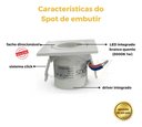 Ver imagem 3 de Kit 6 Mini Spot Embutido P/moveis 1w Nichos C/2 Unidades - Branco