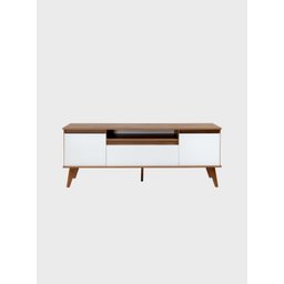 Rack 150cm Mdf Freijo com Branco Dallas - On Móveis - 2