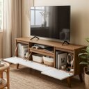 Ver imagem 2 de Rack 150cm MDF Freijo com Branco Dallas - On Móveis