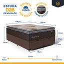 Ver imagem 5 de Cama Box Baú com Colchão de Espuma Mega Pillow Queen 158 Cm
