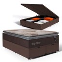 Ver imagem 1 de Cama Box Baú com Colchão de Espuma Mega Pillow Queen 158 Cm