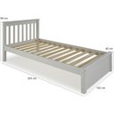 Ver imagem 3 de Conjunto Cama Solteiro Inglesa com Cama Auxiliar em Madeira Maciça Mv Outlet Branco