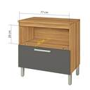 Ver imagem 5 de Balcão para Cooktop Modular Burguesa 1 Porta 1 Gaveta Freijó/Grafite - Nesher