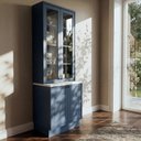 Ver imagem 1 de Cristaleira 80cm 100% MDF com Tampo Sevilha Azul/Órion/Cinza Argila