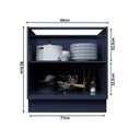 Ver imagem 4 de Cristaleira 80cm 100% MDF com Tampo Sevilha Azul/Órion/Cinza Argila