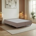 Ver imagem 1 de Cama Box Queen Estofada em Madeira Maciça Base Reforçada Santorini Espresso Móveis Marrom