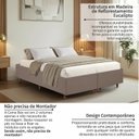 Ver imagem 5 de Cama Box Queen Estofada em Madeira Maciça Base Reforçada Santorini Espresso Móveis Marrom