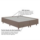 Ver imagem 6 de Cama Box Queen Estofada em Madeira Maciça Base Reforçada Santorini Espresso Móveis Marrom