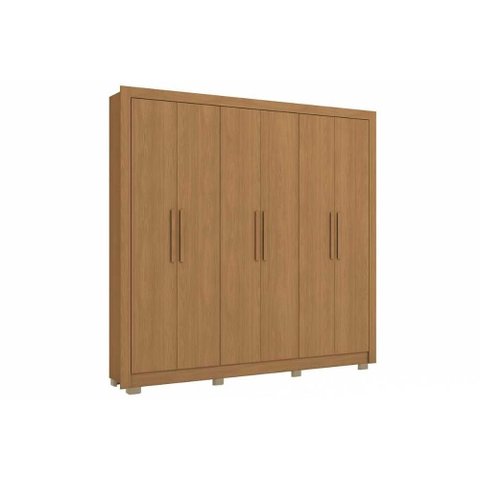 Guarda Roupa Casal 6 Portas e 2 Gavetas C/ Pés Cb02m569 Canela - Kappesberg