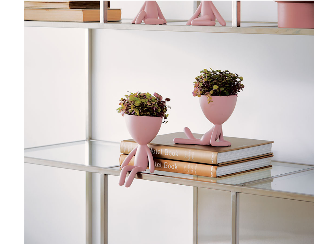 Ver imagem 2 de Cachepot Vaso Rosa Decorativo Poliresina Robert Sentado