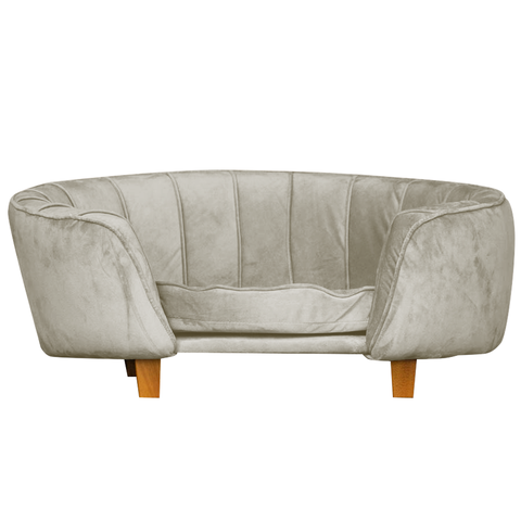 Poltrona Cama Pet Lady Estofada Tecido Veludo:bege