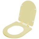 Ver imagem 2 de Assento Sanitário Carrara Bege Saara para Vaso Deca com Ferragem Dourada