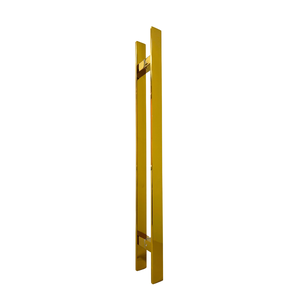 Puxador para Porta Barra Chata Dourado 100cm Forte/brilho/resistente Aço Inox 1m