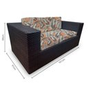 Ver imagem 2 de Conjunto Bora Bora Escuro - 1 Sofá 2 Lugares + 2 Poltronas + 1 Mesa de Centro - Curação