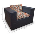 Ver imagem 3 de Conjunto Bora Bora Escuro - 1 Sofá 2 Lugares + 2 Poltronas + 1 Mesa de Centro - Curação