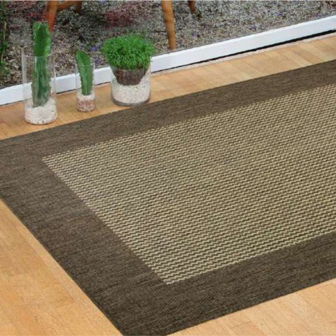 Tapete para Sala 1,50m X 2,00m Sisal Antiderrapante sem Pelo Lâncer - 580 Mescla
