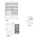 Ver mais imagens de Quarto Juvenil Completo Americana 5 Portas 10 Gavetas Branco HP Móveis Henn