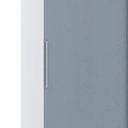 Ver imagem 4 de Guarda Roupa Solteiro 135cm 2 Portas e Espelho Delphi Branco/grey L01 - Mpozenato