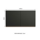 Ver imagem 3 de Armário de Cozinha Aéreo 120 cm 2 Portas Preto Reims Madesa