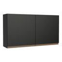 Ver imagem 1 de Armário de Cozinha Aéreo 120 cm 2 Portas Preto Reims Madesa