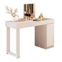 Ver imagem 1 de Escrivaninha Penteadeira Camarim Mesa de Maquiagem com Espelho Love Branco Fosco - Mabe Magazine