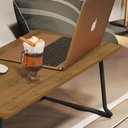 Ver imagem 2 de Mesa Suporte Para Notebook Usar Em Cama/sofá Pés De Ferro Dobrável - Freijó