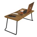 Ver imagem 1 de Mesa Suporte Para Notebook Usar Em Cama/sofá Pés De Ferro Dobrável - Freijó