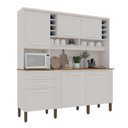 Ver imagem 1 de Armário de Cozinha 6 Portas 2 Gavetas Catar Branco