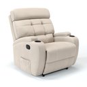 Ver imagem 1 de Poltrona do Papai Reclinável em Tecido Linho Cor Bege Reclinação Manual - Modelo Florença