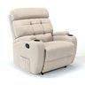 Poltrona do Papai Reclinável em Tecido Linho Cor Bege Reclinação Manual - Modelo Florença - 1