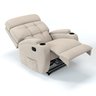 Poltrona do Papai Reclinável em Tecido Linho Cor Bege Reclinação Manual - Modelo Florença - 6