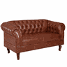 Namoradeira Chesterfield Duque 2 Lugares Via Encanto Courano Whisky - 1