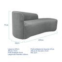 Ver imagem 3 de Kit Divã Recamier Orgânico França 220cm Lado Direito e 2 Poltronas Amore Bouclé